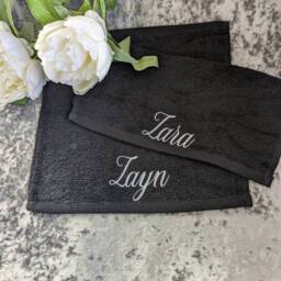 Personalised Embroidered Face Cloth Soft Cotton Custom Face Towel - thumbnail 4