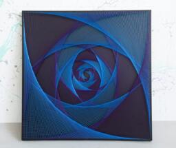 Rose Of Space, String Art, Sacred Geometry, Meditation, Cosmos, Harmony, Wall Home Decor, D??cor, Mandala, Zen, 3D Art - thumbnail 1