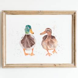 Watercolour Duck Print, Painting, Gifts, Wall Art, Country Prints, Poster, Mallard Duck, Farmhouse Decor - thumbnail 3