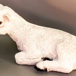 Sheep Garden Statue Large Sculpture Outdoor Christmas Decor Lamb White Farm Animal Figurines Yard Keepsake Gifts Laying Goat Realistic - thumbnail 2