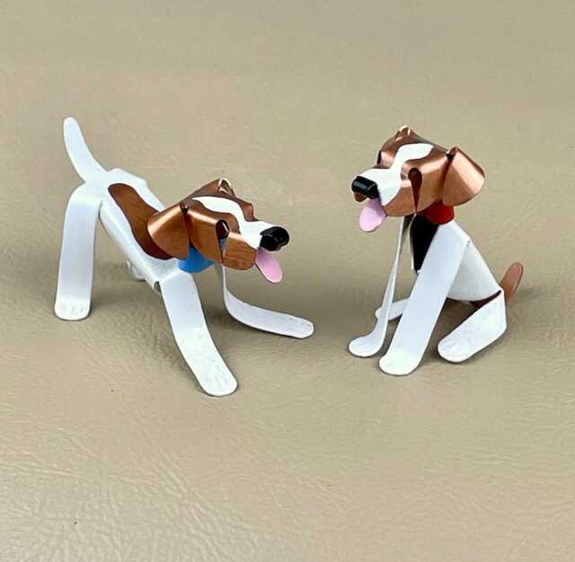 Jack Russell Tween Puppy Handmade Copper Sculpture, Collectible Miniature Dog Art Figurine - image 1