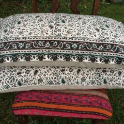 Set Of Traditional Lumbar Pillow Cover, Floral Design 16x30, Gift For Her New Home, Home & Living, Green Pillow, Decorative Cushion, Bed Pillows - thumbnail 2
