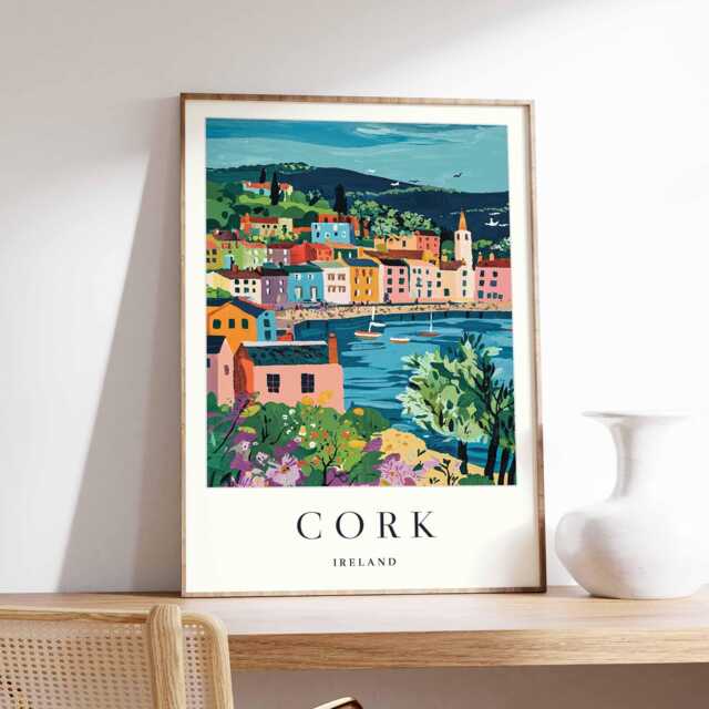 Cork City Ireland Poster Travel Wall Art - image 1