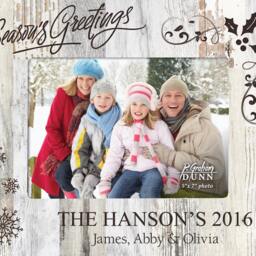 Season's Greetings Photo Frame - Engraved Holiday Picture Pallet Personalized Decor - thumbnail 2