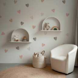 Boho Heart Nursery Wall Stickers - thumbnail 2