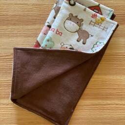 Farm Fun Lovey Blanket - Cotton Flannel Security For Baby Shower - thumbnail 2