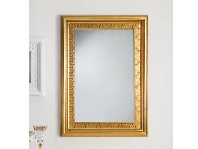 Classic Empire Style Wall Mirror Antique Gold Leaf 96x132 cm - Made in Italy Large Hellenic Style Mirror Entryway #9060 - image 1