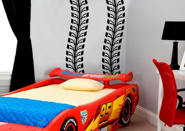 Tire Tracks Wall Decal Traces Of Tires Vinyl Sticker Home Decor Ideas Room Interior Art 2(Trs - image 1
