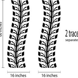 Tire Tracks Wall Decal Traces Of Tires Vinyl Sticker Home Decor Ideas Room Interior Art 2(Trs - thumbnail 3