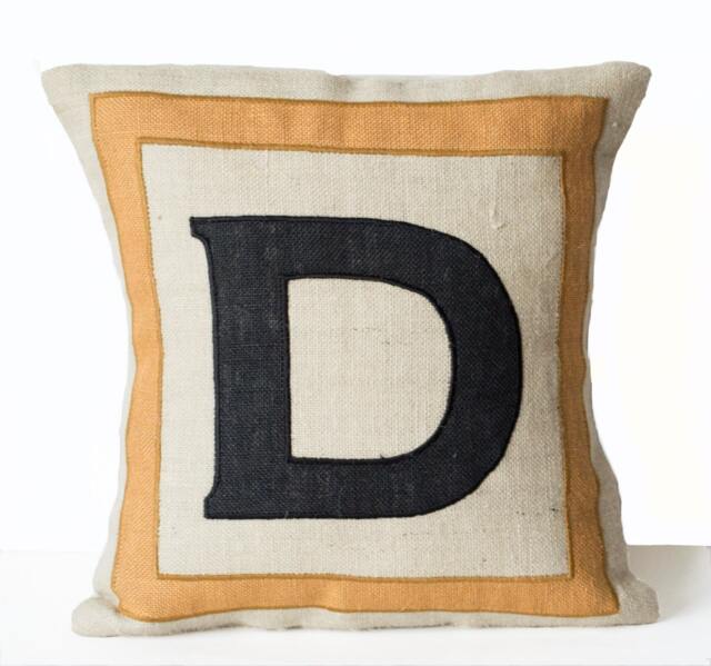 Decorative Pillow Cover, Throw Case, Personalized Pillows, Monogrammed Pillow, Burlap 18x18, Gift, Wedding, Registry, Dorm - image 1