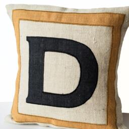 Decorative Pillow Cover, Throw Case, Personalized Pillows, Monogrammed Pillow, Burlap 18x18, Gift, Wedding, Registry, Dorm - thumbnail 2