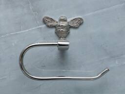 Brass Bee Toilet Roll Holder - Decorative Bathroom Tissue - thumbnail 1