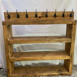 Rustic Reclaimed Shoe Rack With Matching Coat Rack - thumbnail 2