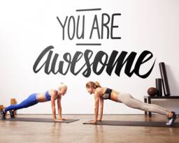 Gym Wall Decal, Fitness Motivation, Home Decor - thumbnail 1