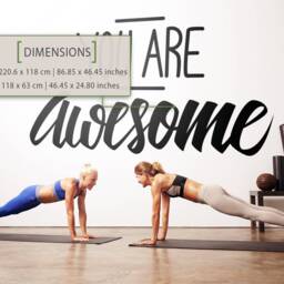 Gym Wall Decal, Fitness Motivation, Home Decor - thumbnail 2