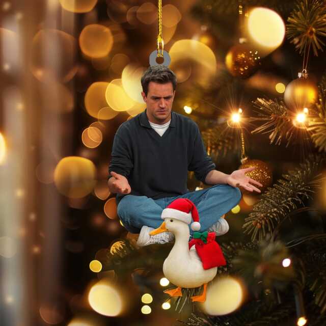 Chandler Bing Christmas Ornament, Funny Duck Scene Decor, Tv Show Fan Gift, Custom Holiday Tree Decoration, Retro Comedy Ornament - image 1
