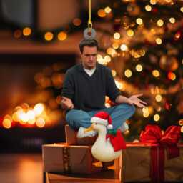 Chandler Bing Christmas Ornament, Funny Duck Scene Decor, Tv Show Fan Gift, Custom Holiday Tree Decoration, Retro Comedy Ornament - thumbnail 2