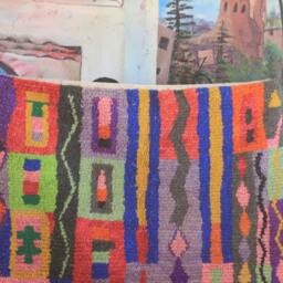 Moroccan Rug, Custom Fabulous Boujad Authentic, Azilal Abstract Multicolored Carpet - thumbnail 2