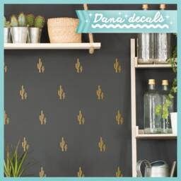 Cactus Wall Decal - Desert Plant Vinyl Art Stickers - thumbnail 3