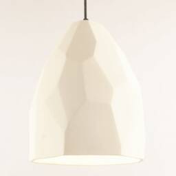 Sculptural Facet Ceramic Pendant, Contemporary Plug-In Ceiling Light - Naaya Crystal Dome - thumbnail 2