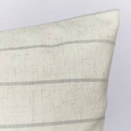 striped Farmhouse Cushion Cover Natural Grey Beige - 50 X 30cm - thumbnail 2