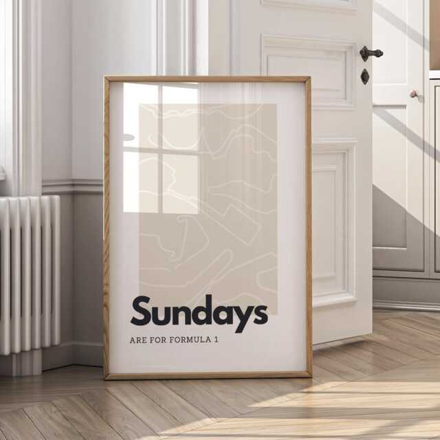 Sundays Are For Formula 1 - Minimalist Poster F1 Poster, Fan Wall Art, Racing Print, Home Decor, Lover, Gift Him Or Her - image 1