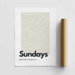 Sundays Are For Formula 1 - Minimalist Poster F1 Poster, Fan Wall Art, Racing Print, Home Decor, Lover, Gift Him Or Her - thumbnail 3