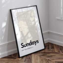Sundays Are For Formula 1 - Minimalist Poster F1 Poster, Fan Wall Art, Racing Print, Home Decor, Lover, Gift Him Or Her - thumbnail 2