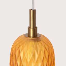 Glass Pendant Chandelier Three Light Crystal Hanging Lamp - thumbnail 4