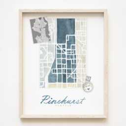 Pinehurst Seattle Neighborhood Map Watercolor Print Washington City Block Plan - Art Print Downtown Wall Local Realtor Gift - thumbnail 1