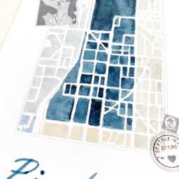 Pinehurst Seattle Neighborhood Map Watercolor Print Washington City Block Plan - Art Print Downtown Wall Local Realtor Gift - thumbnail 2