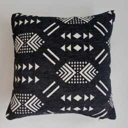Moroccan Velvet Cushion Cover, Handmade Brocade Rich Black Pillow, Luxury Case, Decorative Pillow 16''x16''/40x40 cm - thumbnail 4