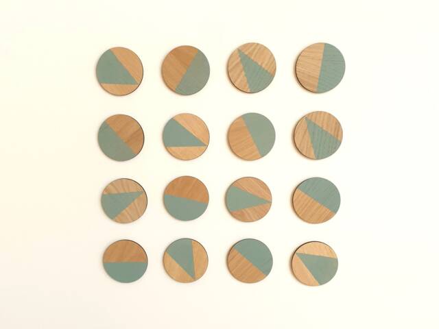 Seagrass Geometric Wall Art Laser Cut Plywood Wooden Decor Scandi Boho Wallart Circles Hand Painted Modern Decorative Big Statement UK - image 1