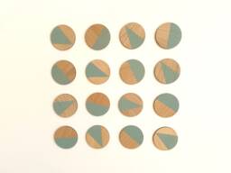 Seagrass Geometric Wall Art Laser Cut Plywood Wooden Decor Scandi Boho Wallart Circles Hand Painted Modern Decorative Big Statement UK - thumbnail 1