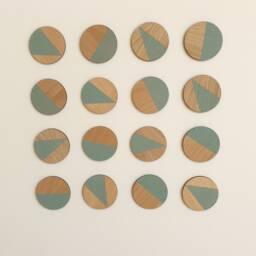 Seagrass Geometric Wall Art Laser Cut Plywood Wooden Decor Scandi Boho Wallart Circles Hand Painted Modern Decorative Big Statement UK - thumbnail 2