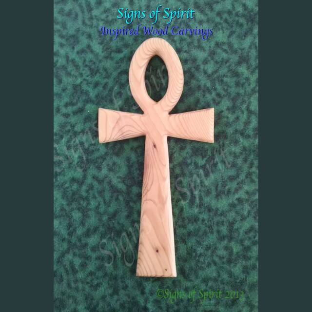 Ankh Wood Carved Art Egyptian Home Decor Meaning Eternal Life Ancient Septre Of The Pharaoh Wall Hanging - image 1