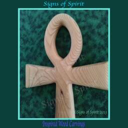 Ankh Wood Carved Art Egyptian Home Decor Meaning Eternal Life Ancient Septre Of The Pharaoh Wall Hanging - thumbnail 2