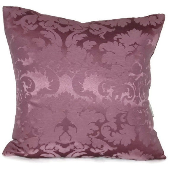 Radiant Orchid Damask Decorative Pillow Cover 18 - image 1