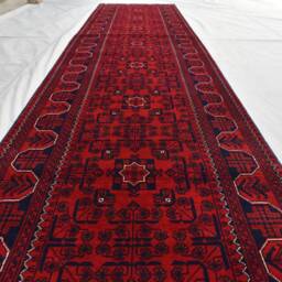 3x20 Long Hallway Carpet Handmade Afghan Wool Runner Rug - Red For Entryway - thumbnail 2