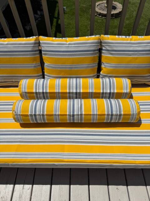 Outdoor Pillows Waterproof Cushion Patio Garden Covers Custom Size Bench Bolster Cover With Insert - image 1