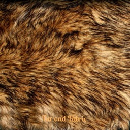 Plush Faux Fur Round Rug - Golden Brown Wolf, Animal Friendly - thumbnail 2