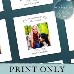 Personalised Dog Memorial Photo Frame Gift Keepsake Paw Prints On My Heart Pet Loss Sympathy Plaque Custom - thumbnail 3