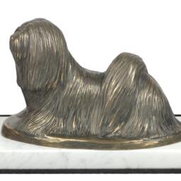 Lhasa Apso, Dog White Marble Base Statue, Limited Edition, Artdog. Made Of Cold Cast Bronze. Perfect Gift. Limited Edition - thumbnail 3