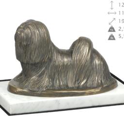 Lhasa Apso, Dog White Marble Base Statue, Limited Edition, Artdog. Made Of Cold Cast Bronze. Perfect Gift. Limited Edition - thumbnail 4