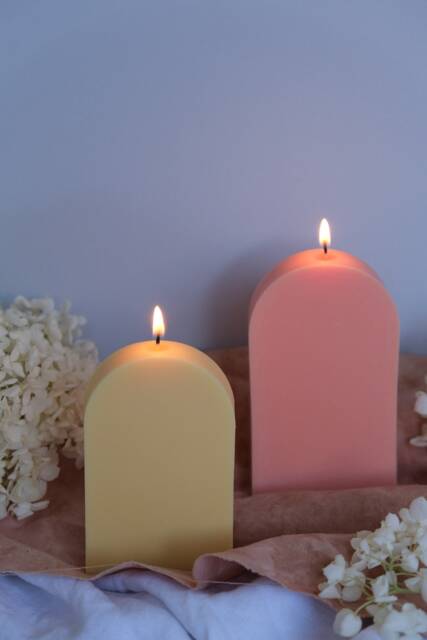 Arch Sculptural Candle - Handmade Soy Wax Modern Home D??cor Decorative