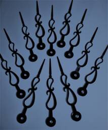 12 New Black Aluminum Fancy Design Clock Minute Hands For Your Projects - Crafts & Etc..5 1/4 - thumbnail 1