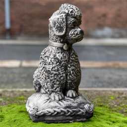 Unique Poodle Sculpture Concrete Dog Figure Stone Pet Statue Outdoor Memorial Decoration Lover Gift Garden Ornament Yard Art - thumbnail 4