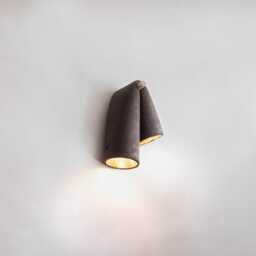 Handmade Ceramic Wall Light, Minimalist Sconce, Black Clay Lamp, Contemporary Design, Unique Sculptural Lighting - thumbnail 2