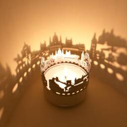 Budapest Skyline Shadow Play Stunning Lantern Candle Attachment - Souvenir For Fans - thumbnail 2