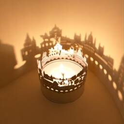 Budapest Skyline Shadow Play Stunning Lantern Candle Attachment - Souvenir For Fans - thumbnail 3